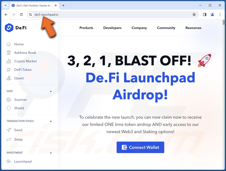 De.Fi Launchpad Airdrop Betrug