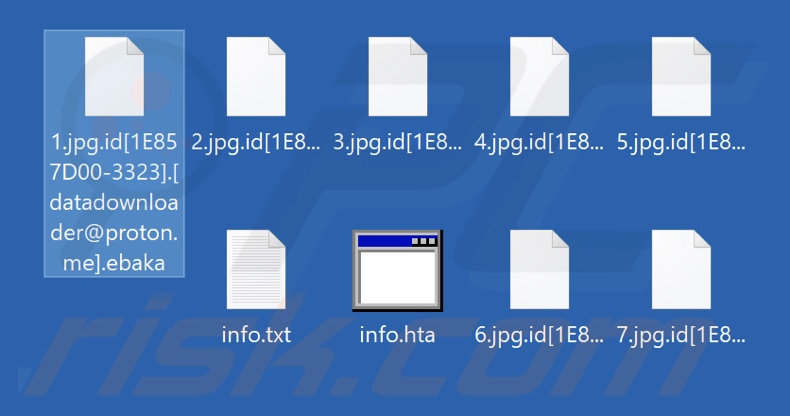 Von Ebaka Ransomware verschlüsselte Dateien (.ebaka Erweiterung)