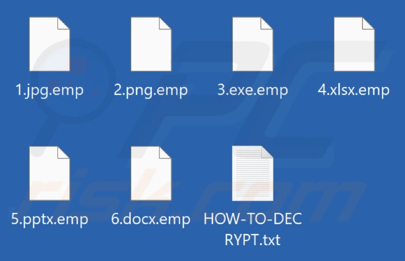 Von Empire Ransomware verschlüsselte Dateien (.emp Erweiterung)