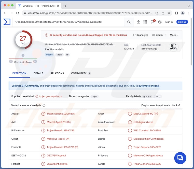 GoSorry Informations-Diebstahlprogramm