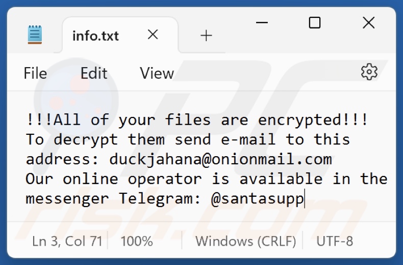 Mango Ransomware Textdatei (info.txt)