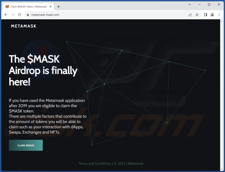 MASK Token Airdrop Betrug