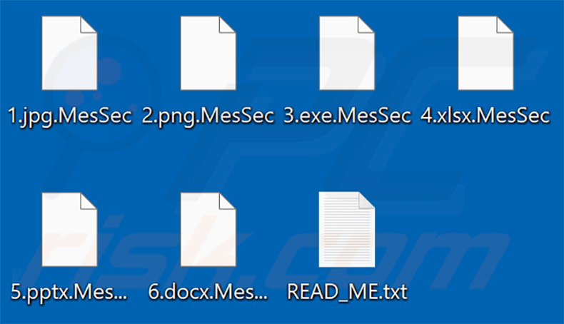 Von Mesmerised Ransomware verschlüsselte Dateien (.MesSec Erweiterung)