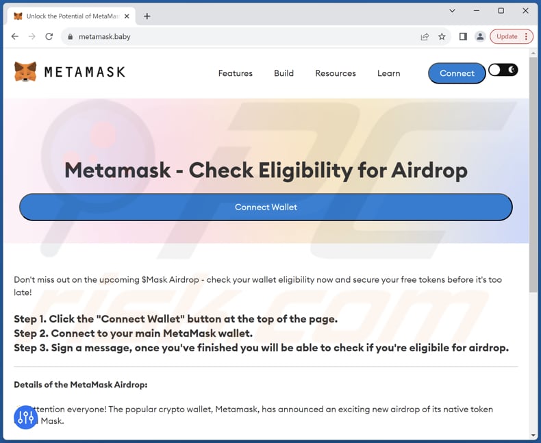 Metamask Airdrop Betrug