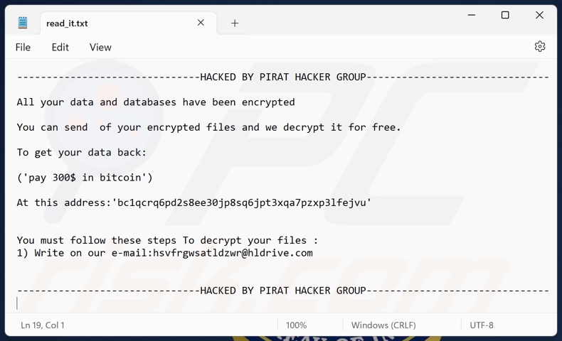 PIRAT HACKER GROUP Ransomware Lösegeldforderung (read_it.txt)