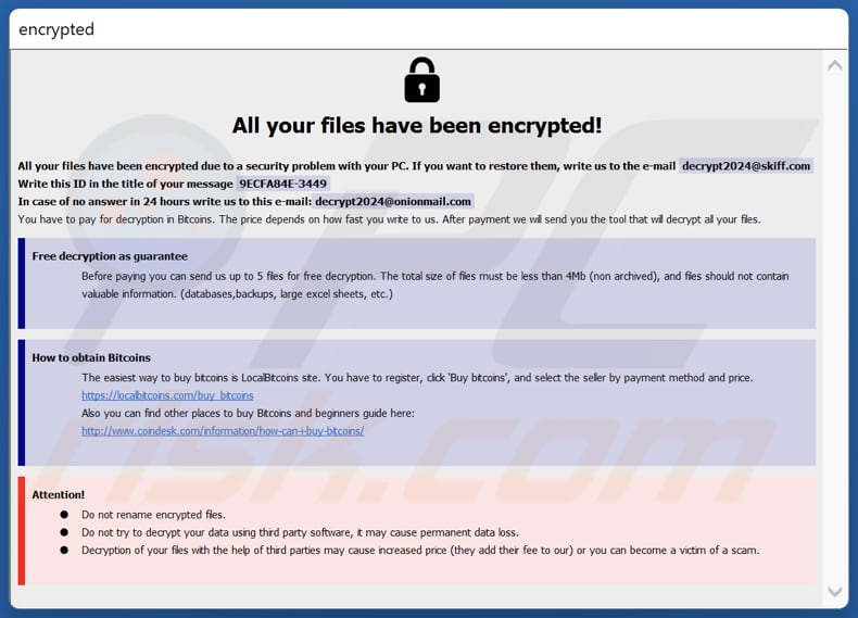 New24 Ransomware HTA Datei (info.hta)