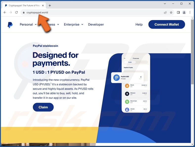 PayPal Stablecoin Betrug