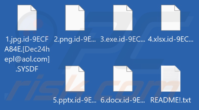 Von SYSDF Ransomware verschlüsselte Dateien (.SYSDF Erweiterung)