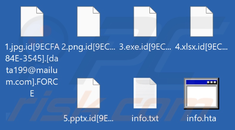 Von FORCE Ransomware verschlüsselte Dateien (.FORCE Erweiterung)