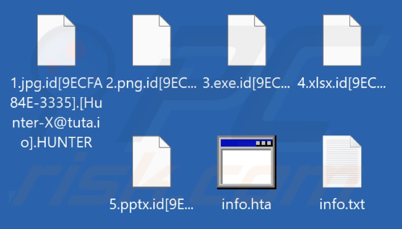 Von HUNTER Ransomware verschlüsselte Dateien (.HUNTER Erweiterung)