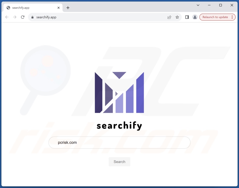 Searchify PUA geförderte, gefälschte Suchmaschine – searchify.app
