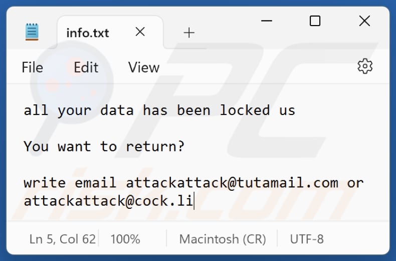 ATCK Ransomware Textdatei (info.txt)