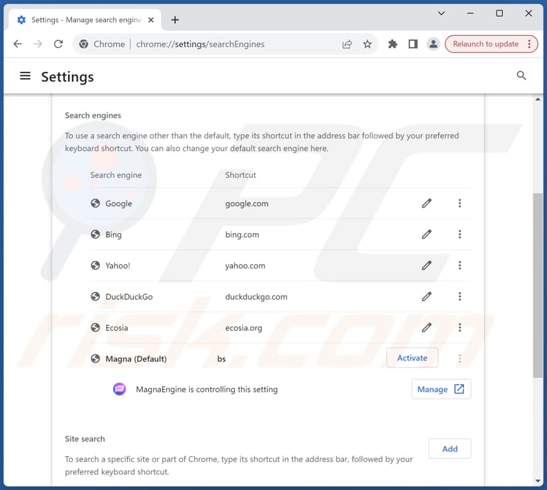 Entfernen von boyu.com.tr aus der Standardsuchmaschine von Google Chrome