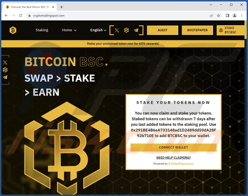 BITCOIN BSC Betrug