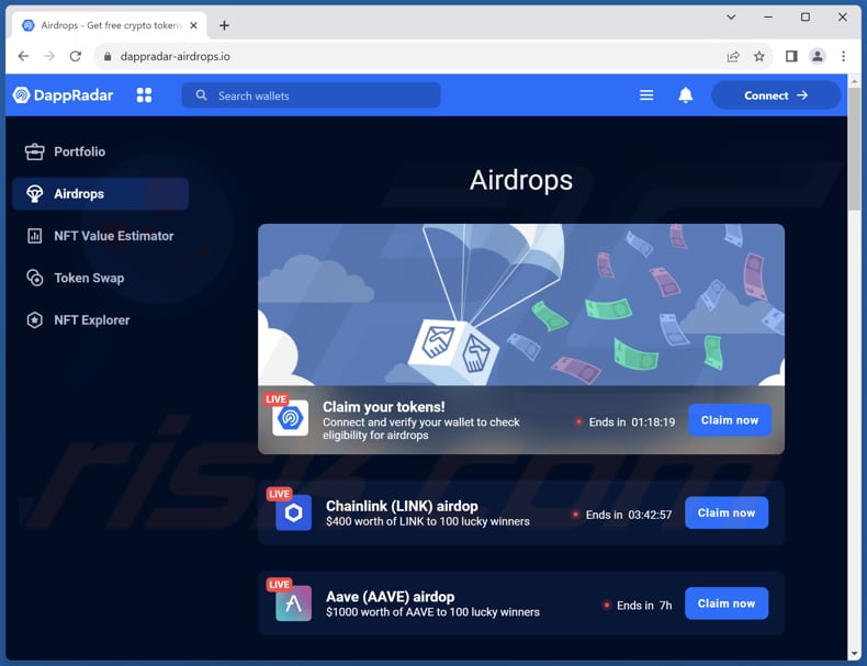 DappRadar Airdrops Betrug