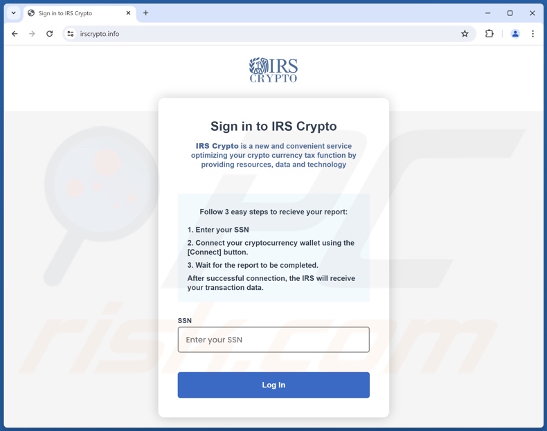 IRS Crypto scam