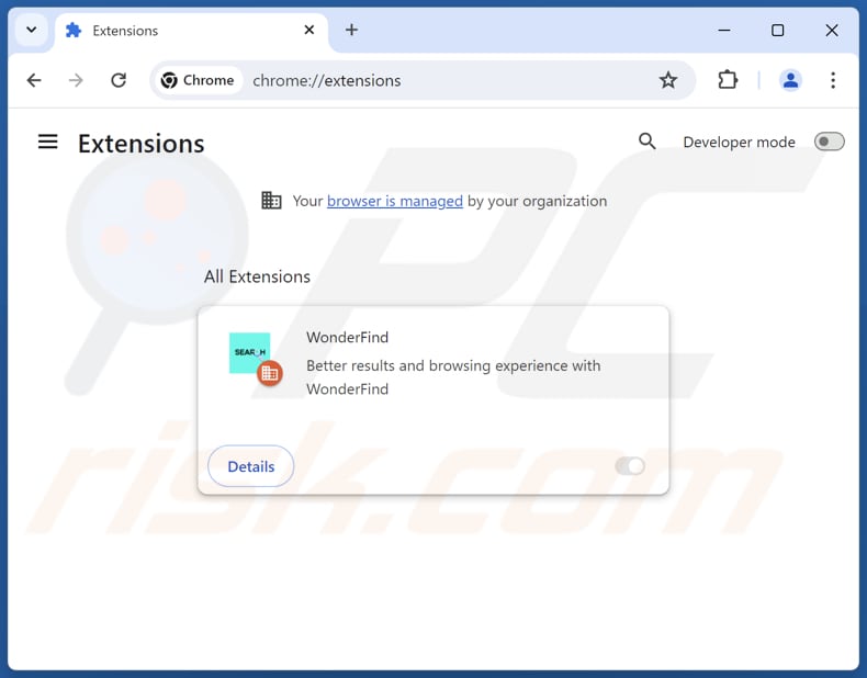Entfernen von findflarex.com-bezogenen Google Chrome-Erweiterungen