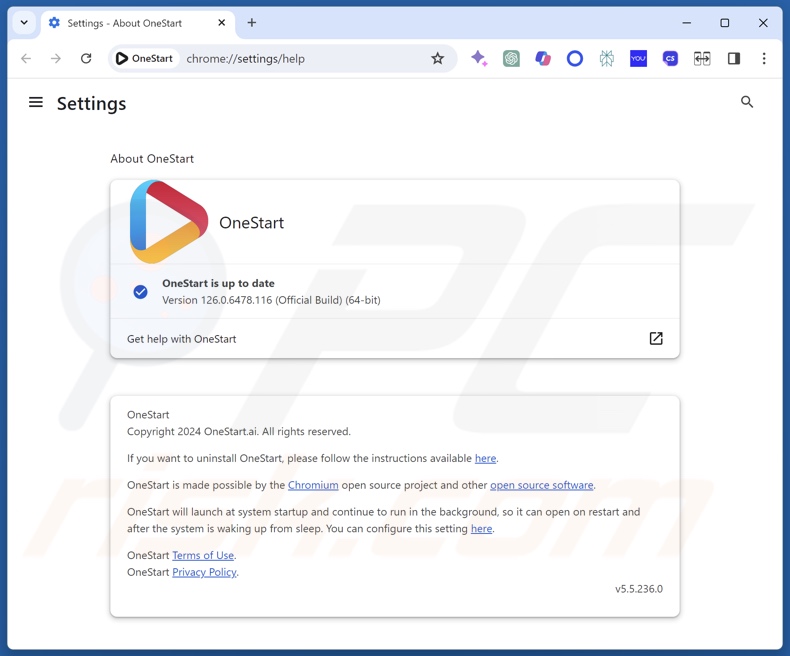 OneStart PUA, das zum Einschleusen der TamperedChef-Malware verwendet wird