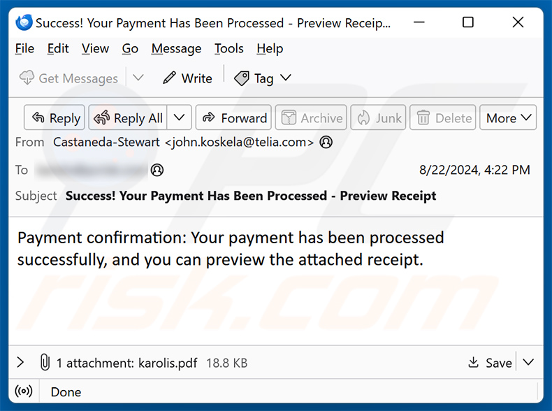 Payment Confirmation email Betrug (2024-08-27)