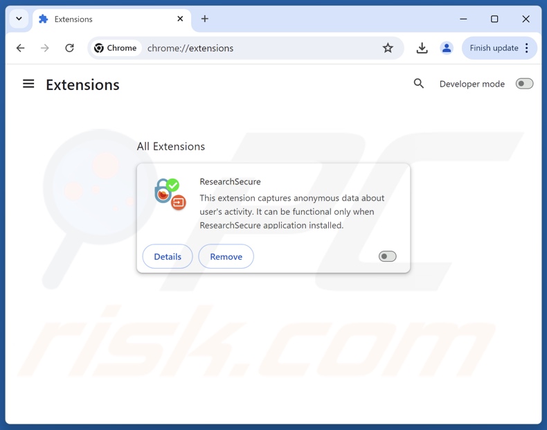 Entfernen bösartiger Erweiterungen aus Google Chrome Schritt 2