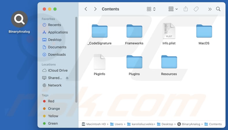 Installationsordner von BinaryAnalog adware