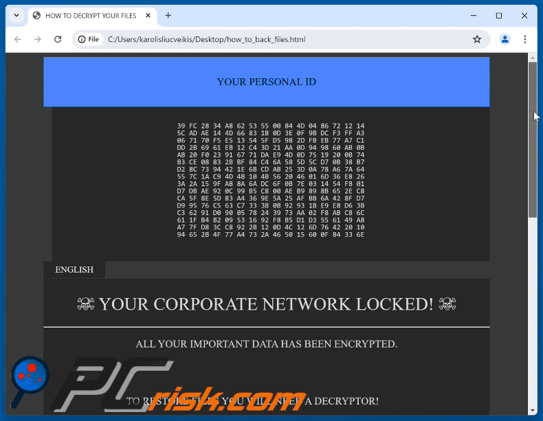 P*zdec ransomware Lösegeldforderung (how_to_back_files.html) GIF