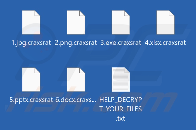 Von Craxsrat Ransomware verschlüsselte Dateien (.craxsrat Erweiterung)