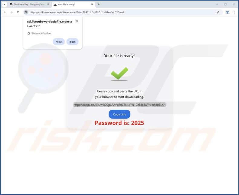 Website zur Werbung für Ginapc Quor Utils PUA