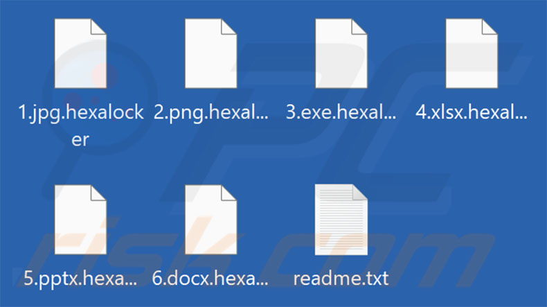 Von der Ransomware HexaLocker verschlüsselte Dateien (Erweiterung .hexalocker)