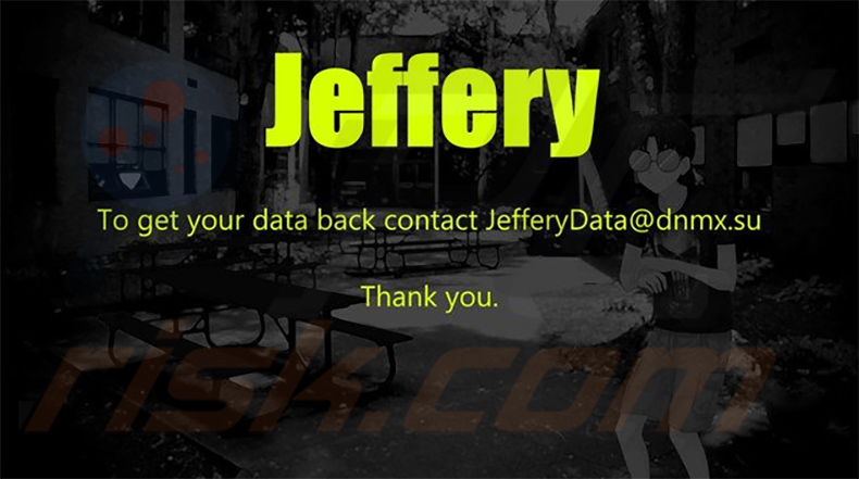 Jeffery ransomware Hintergrundbild