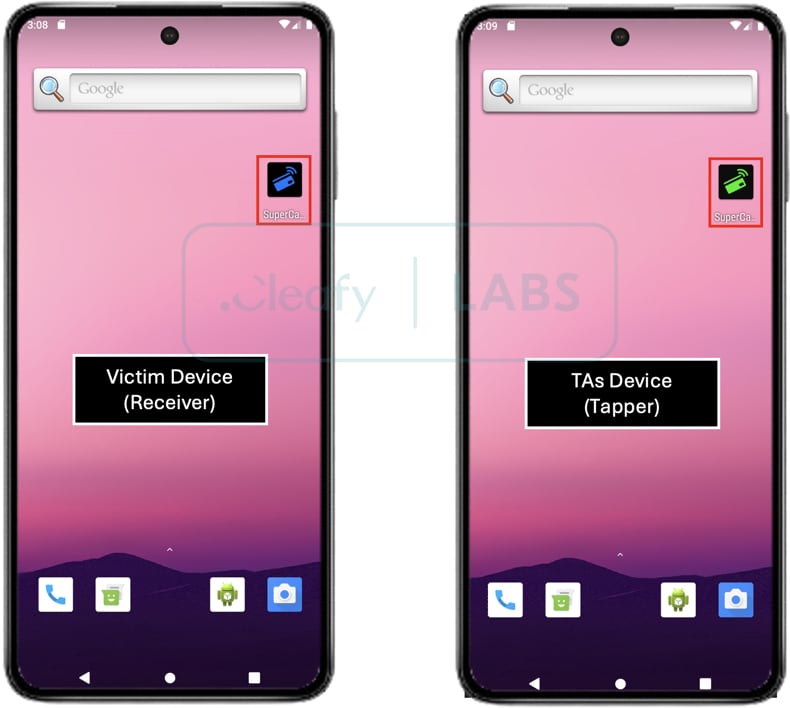 SuperCard X Malware Reader und Tapper Apps auf Geräten