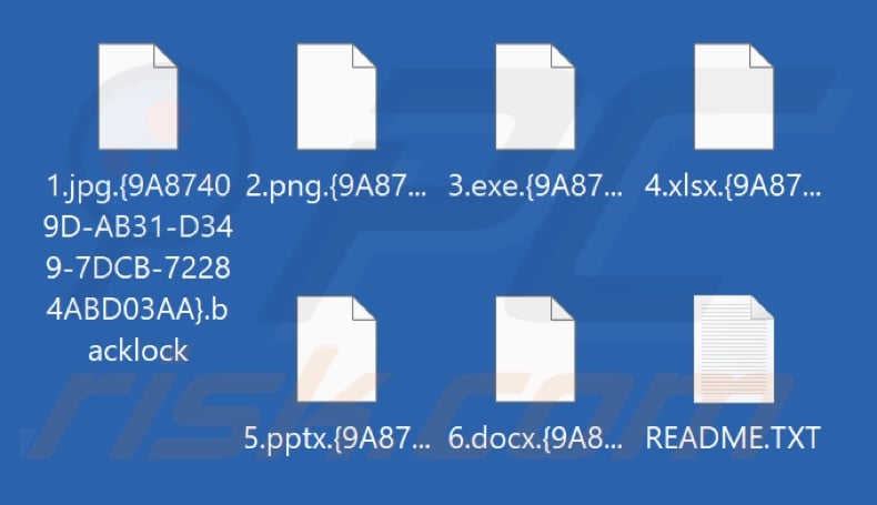 Von BackLock Ransomware verschlüsselte Dateien (.{Opfer_ID}.backlock-Erweiterung)