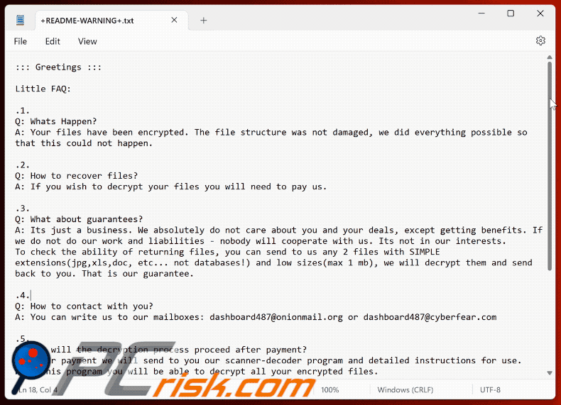 Lösegeldforderung der Bbq-Ransomware (+README-WARNING+.txt) GIF