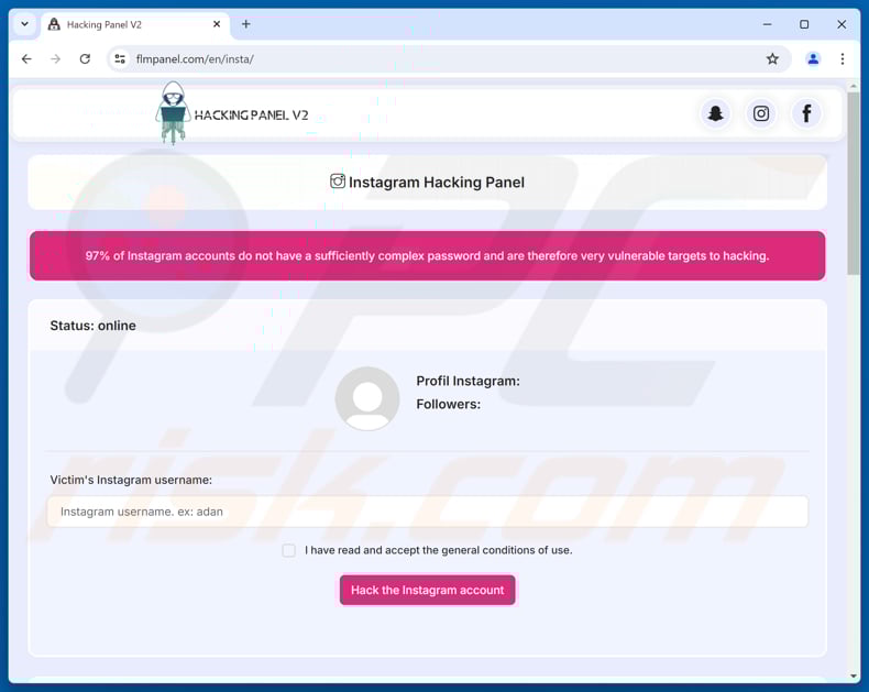 Betrug mit Instagram Account Hack