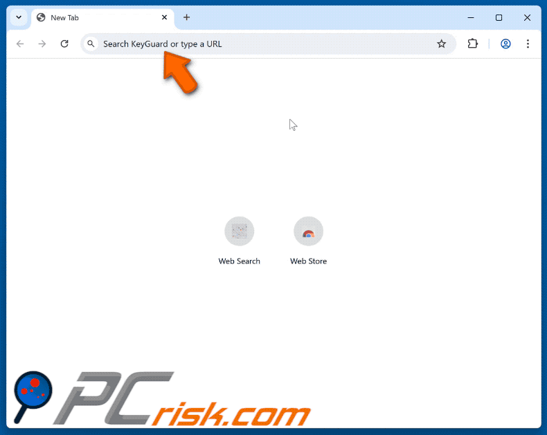 Keyguard-websecure.com eitet über searchsrk.com zu bing.com weiter