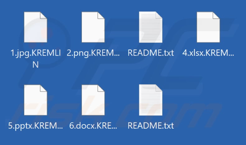 Von der KREMLIN-Ransomware verschlüsselte Dateien (Erweiterung .KREMLIN)