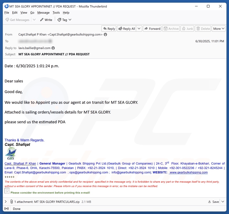 QuirkyLoader-Malware verbreitet Betrugs-E-Mail 3