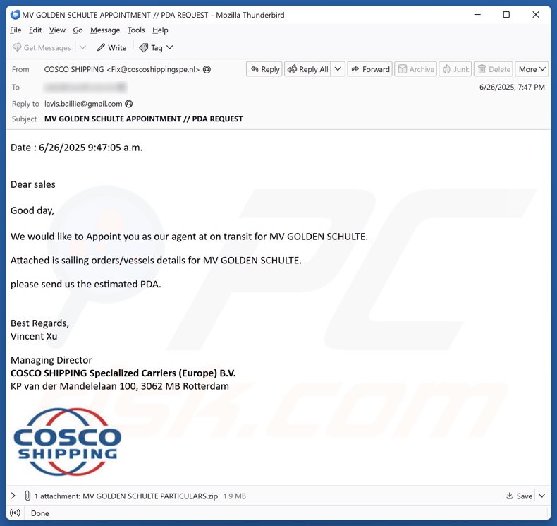 QuirkyLoader-Malware verbreitet Betrugs-E-Mail 5