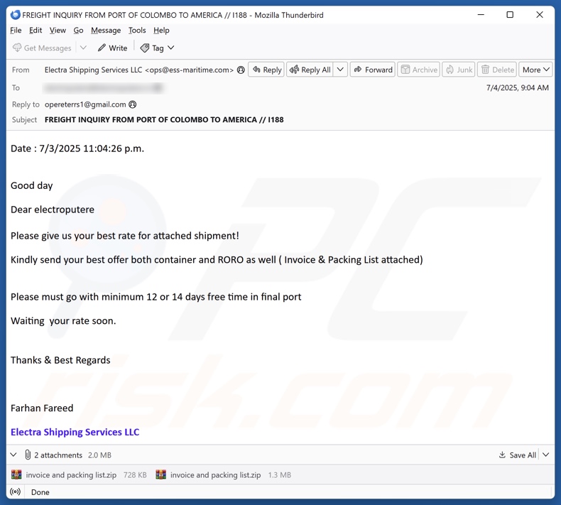 QuirkyLoader-Malware verbreitet Betrugs-E-Mail 6
