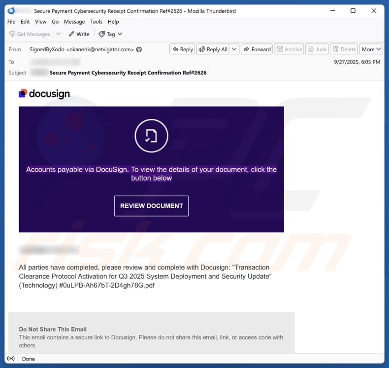 E-Mail Spam Kampagne mit Benachrichtigungen über Fehler im E-Mail-Konto