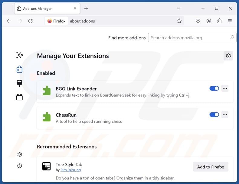 Entfernen von Mozilla Firefox-Erweiterungen im Zusammenhang mit imagesearcherpro.com