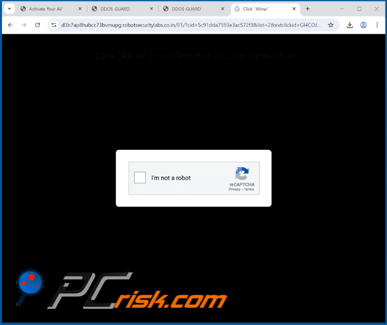 Aussehen der Website robotsecuritylabs.co[.]in (GIF)