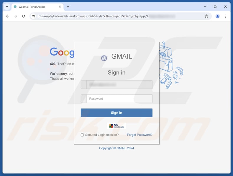 Sicherheitswarnung – Wir haben eine Phishing-Website für E-Mail-Betrug mit Trojaner-Malware entdeckt