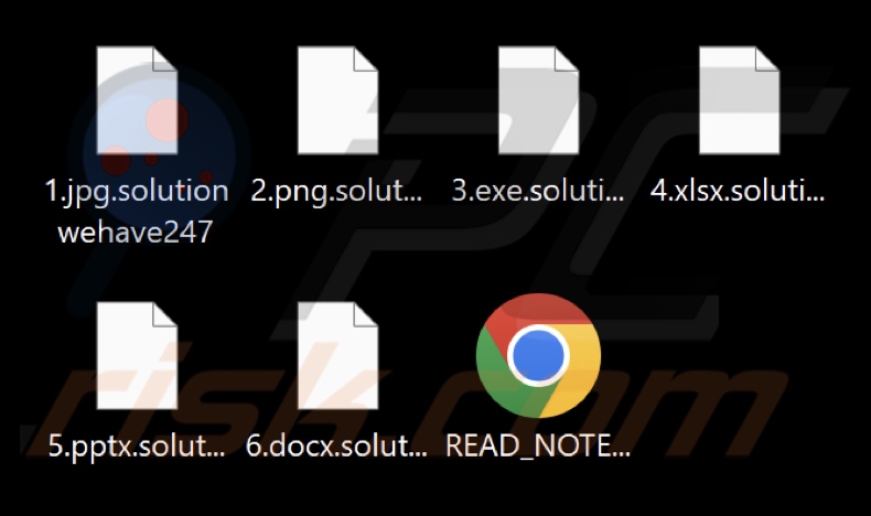 Mit der Ransomware „SolutionWeHave“ verschlüsselte Dateien (Dateiendung „.solutionwehave247“)
