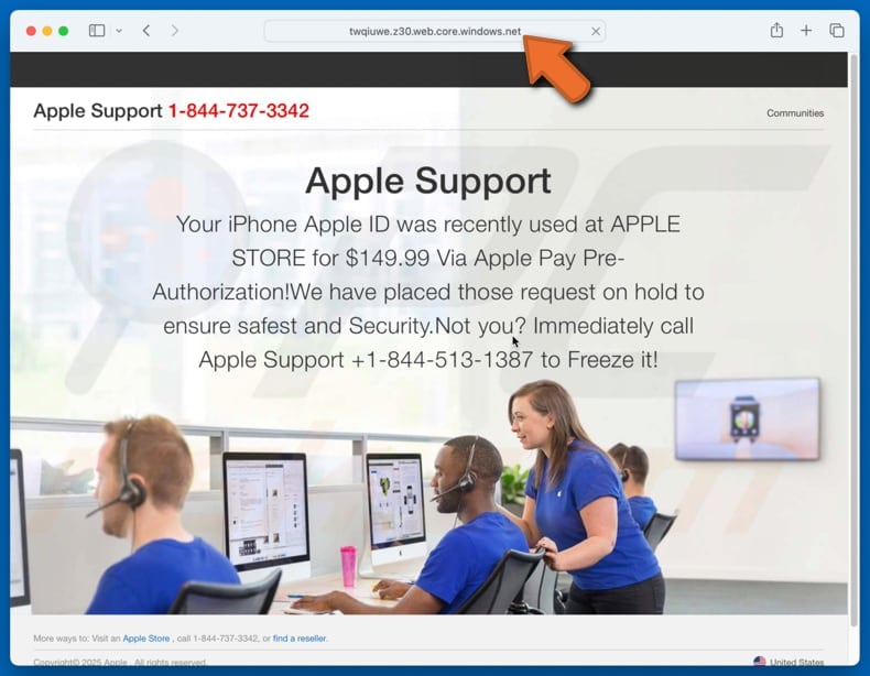 Your Apple ID Was Recently Used At APPLE STORE betrug
