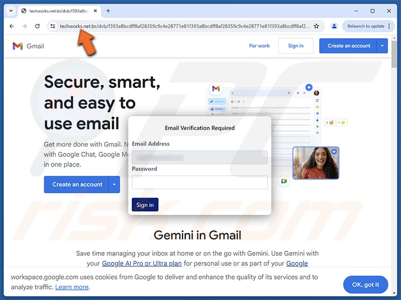 Encrypted Fax Document Received Email Betrug phishing Seite