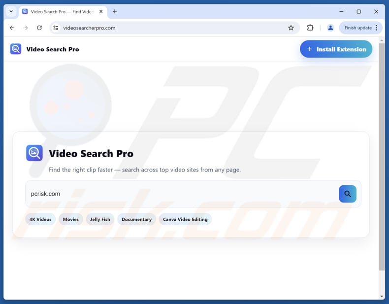 videosearcherpro.com Browser Hijacker