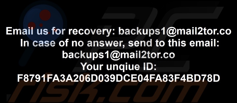 Bactor ransomware Tapete