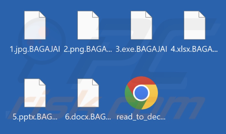 Mit der Ransomware BAGAJAI verschlüsselte Dateien (Dateiendung .BAGAJAI)