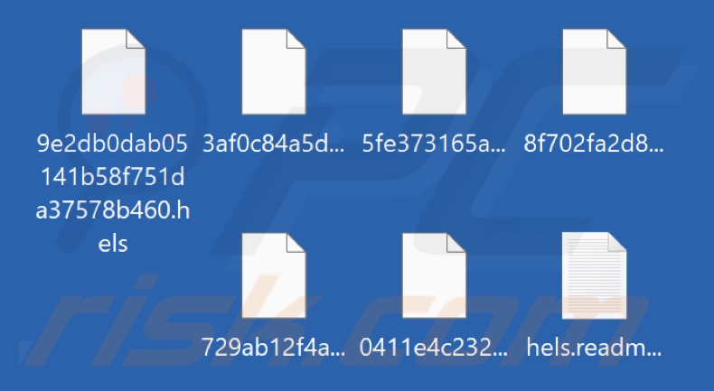 Mit BLACK-HEOLAS Ransomware verschlüsselte Dateien (Dateiendung .hels)